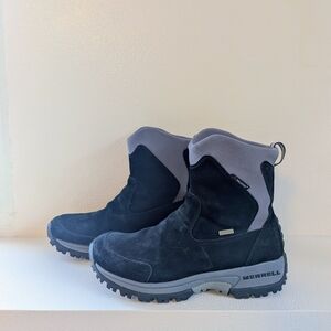 Merrell Women's Black and Gray Waterproof Boots